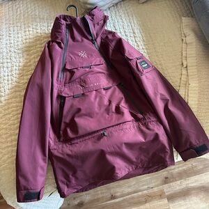 DOPE Men's Ski Snowboard Jacket - Burgundy